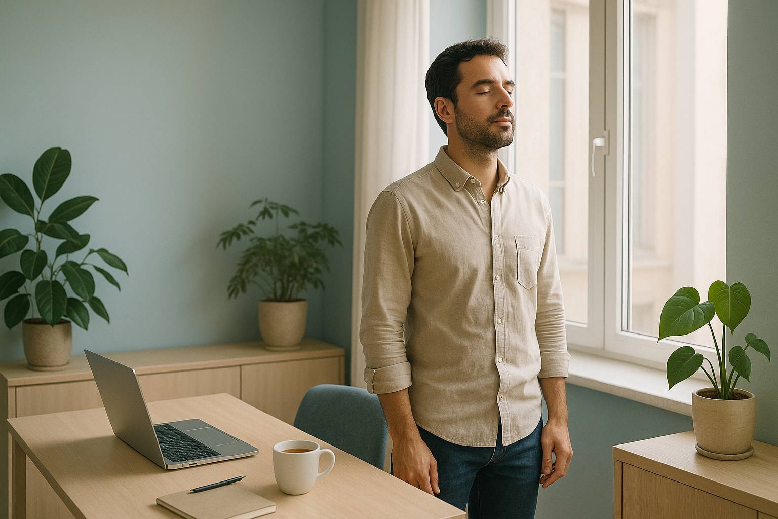 Pausas conscientes para recuperar energía durante la jornada